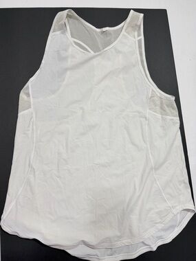 lululemon athletica White Mesh-Trim Performance Tank